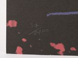 an image of a black and red picture with a blue line