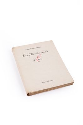 the book is open on a white surface with a white background
