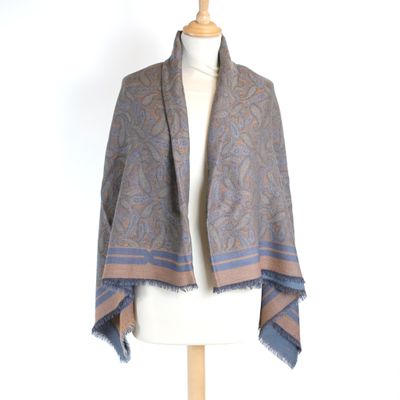 CARTIER - COLLECTION MUST, Châle en laine à motif stylisés P…