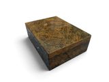 an image of a small wooden box with a lid on a white surface