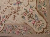 a rug with a floral design on it
