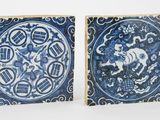 paire de plaques en porcelaine chinoise bleue et blanche
