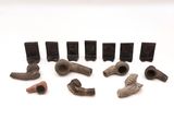 many different types of pipes and pipes on a white surface