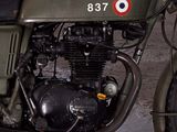 a motorcycle that is parked in a garage