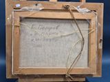 a picture of an easel with a piece of fabric on top of it