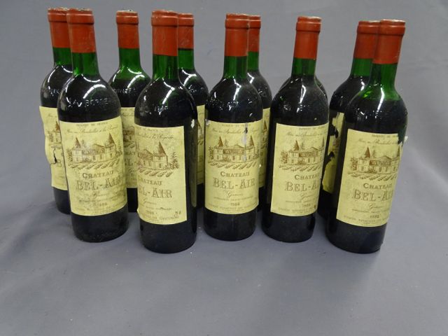 CHATEAU BEL-AIR : Graves, 11 bouteilles année 1986