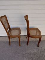 Paire de chaises dossier et assise cannés, reposant sur quat… (photo 3)