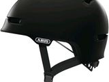 an image of a black helmet with the words abus on it