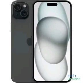 un gros plan d'un iPhone noir sur fond blanc