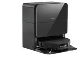 a close up of a black coffee maker on a white background