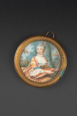 dans le gout du XVIIIe siècle Portrait de femme à la robe oc…