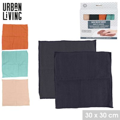 Lot de 3 torchons « Urban Living Microfit »