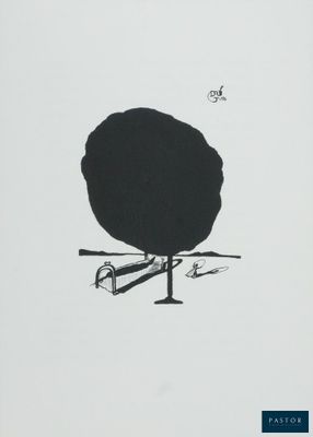 une image représentant un dessin en noir et blanc d'un arbre et d'un banc