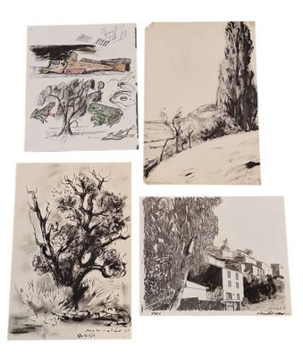 Paul Maurice CHEVALIER (1898-1984), "Arbre", encre et aquare…
