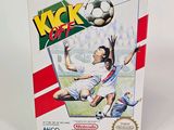 an image of a nintendo game box with a soccer player kicking a soccer ball