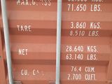 a close up of a shipping container with numbers on it