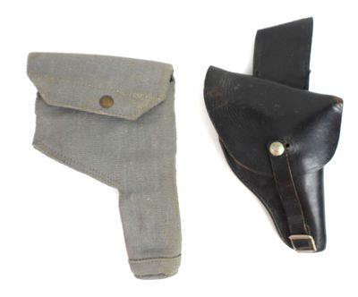 Ensemble comprenant un étui en cuir noir pour PA HSC Mauser,…