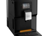 a black coffee machine on a white background