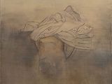 drawing of a horse ' s head with a blanket on it ' s head
