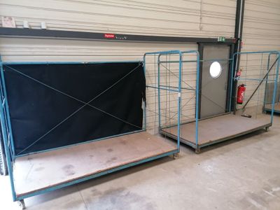 Lot de 3 chariots de stockage