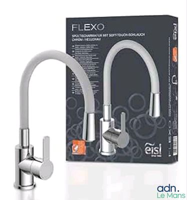 Robinet de cuisine Flexo avec douchette extractible et distributeur de savon