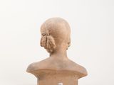 an image of a busturine of a woman on a white background