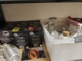 a lot of items that are sitting on a shelf