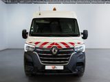 a white van with a red and white stripe on the front