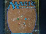 the back cover of a card game with a picture of a circle