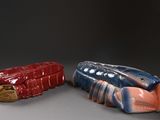deux œuvres d'art posées sur une table