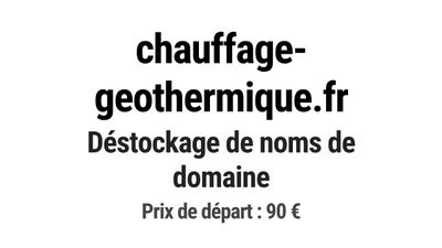 Nom de domaine chauffage-geothermique.