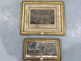two framed pictures of a painting and a picture of a painting