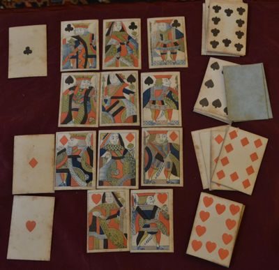 Hunt, Sons? Jeu incomplet de 48/52 cartes circa 1840 Fournie…