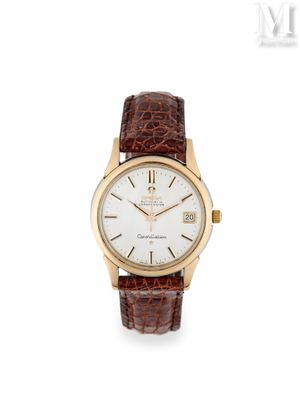 une montre de ville pour homme, avec cadran blanc et bracelet en cuir marron