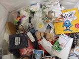 a bag full of books and other items that are in it