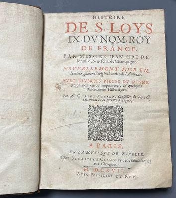 MENARD (Claude). Histoire de S.Loys IX. Du nom, Roy de Franc…