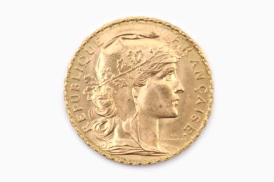 l'image d'une pièce d'or sur laquelle figure une tête de femme