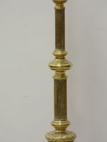 LAMPADAIRE colonne en laiton. H: 140 cm (usures) (photo 2)