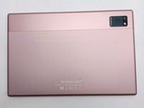 the back of a pink samsung galaxy note 8 with a camera attached to it