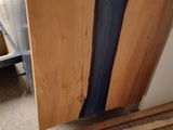 a wooden cabinet that is being built on a pallet