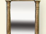 an image of a blue and gold mirror on a white background