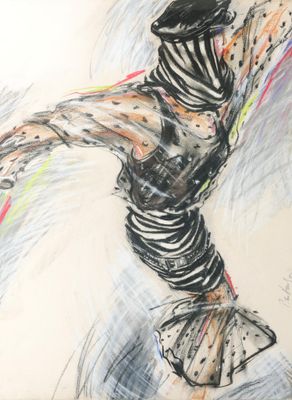 Pierre HARDY (né en 1956) Femme vêtue d'une robe Alaïa