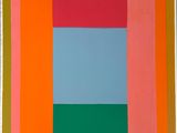 an image of a painting with multiple squares of different colors