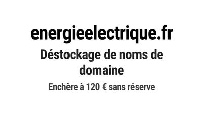 Nom de domaine energieelectrique.