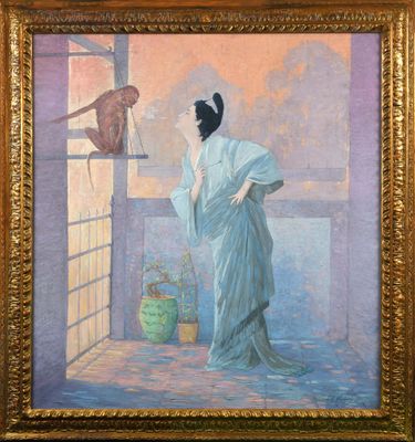 an oil painting of a woman in a kimono kimono kimono kimono kimono kimono kimono kimono kimono kimono kimono kimono