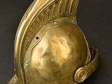 brass plated helmet of a roman soldier, italy, early 20th century