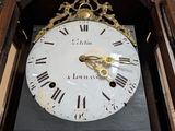 a grandfather clock with roman numerals on the face