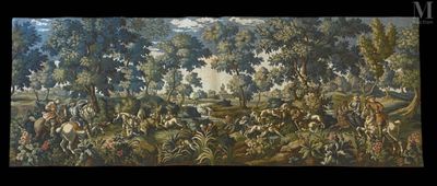 an image of a painting of a group of people riding horses
