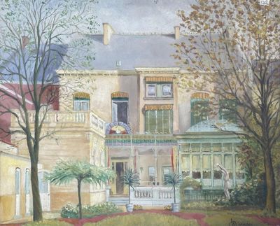 Clément WEISKIRCHEN. Belle propriété art nouveau aux statuai…