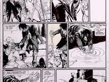 une page en noir et blanc d'une bande dessinée, avec un homme au centre